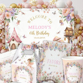 Whimsical fairy garden 6th birthday  ラージペーパーバッグ