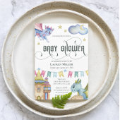 おとぎお洒落話ドラゴンベビーシャワー スタンダードランチョンナプキン