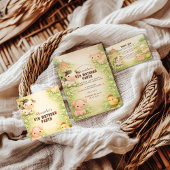 Whimsical Farm Friends Storybook Kids Birthday スタンダードカクテルナプキン