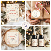 ハンドドローお洒落ドああ何おもしろいクリスマスパーティー スタンダードカクテルナプキン