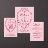 Whimsical Black Heart Wedding メニュー (この独立クリエイターのコレクションをカスタマイズ。)