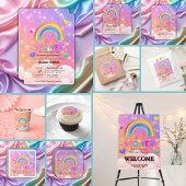 お洒落ハート&レインボーズベビーシャワー招待状 招待状