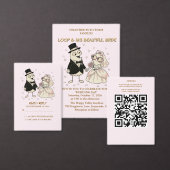 Cute Cartoon Loop Acrylic Wedding Invite アクリル招待状 (この独立クリエイターのコレクションをカスタマイズ。)