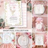 ワンガ間抜けースヴィンテージピンクダック1st誕生日 ラウンドシール