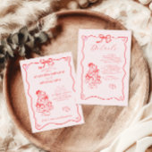 お洒落レトロドードル結婚アート エンクロージャーカード