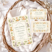 Whimsical Safari Animals Diapper Raffle エンクロージャーカード