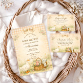 Whimsical Silly Goose Spring Baby Shower 招待状