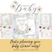 Hello Baby Spring Daffodil Baby Shower  招待状