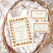 Whimsical Vintage Toy Baby Shower 招待状