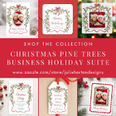 赤いお洒落波状フレームボーフォトクリスマス シーズンカード