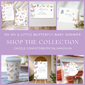 Butterfly Girl Baby Shower ギフトタグ