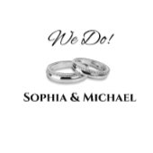 白黒の浮気結婚のリングや輪 – 写真 –  オールインワン招待状