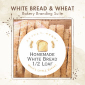 White Bread Wheat Bakery Product Name ラウンドシール