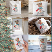 トレンディーシック赤タイポグラフィパターンメリークリスマス サテンリボン