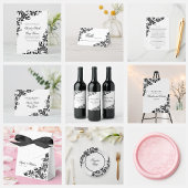 黒エレガントレース白ダマスク テーブルナンバー