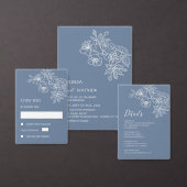 Dusty Blue White Floral | Custom Wedding フェイバーボックス (この独立クリエイターのコレクションをカスタマイズ。)