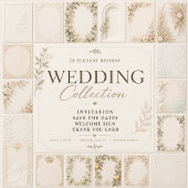 white Rustic Neutral Dried Floral arch Wedding サンキューカード