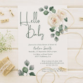 ホワイトとグリーンのバラ差出人住所 ラベル