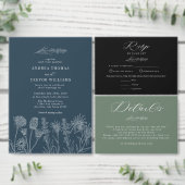 白い野生の花 | Boho Chic 結婚's 招待状 (この独立クリエイターのコレクションをカスタマイズ。)