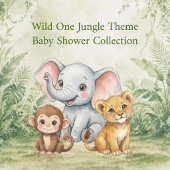 Wild One Baby Shower Diaper Raffle エンクロージャーカード