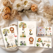 フォトワイルドワンジャングルサファリアニマルズボーイ1st サンキューカード