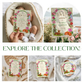 Wild One Whimsical Forest Floral Birthday ラウンドシール