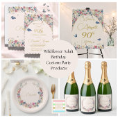 ワイルドフラワー誕生日 エレガント ペーパープレート