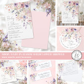Wildflower Floral Baby Shower Advice エンクロージャーカード