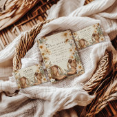 Wildflower Boots Country Bridal Shower サンキューカード