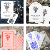 ワイルドフラワーブーケ素朴アーチシャお洒落ワー 招待状