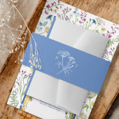 ワイルドフラワーモノグラムの結婚グリーン名と日付 ラウンドシール