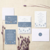 青素朴野の花結婚の アクリル招待状 (この独立クリエイターのコレクションをカスタマイズ。)