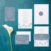 エレガントミニマル野素朴花結婚病 出欠カード (この独立クリエイターのコレクションをカスタマイズ。)