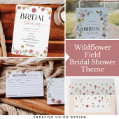 ワイルドフラワーボホブライダルシャワーが卓上記号を引き立てる 台座サイン