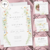 Wildflower Garden Rustic Floral Photo ウェディング セーブザデート