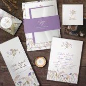 ワイルドフラワーモノグラムシンプル秋の結婚式ゲスト情報