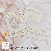Boho Wildflower Wedding 出欠カード