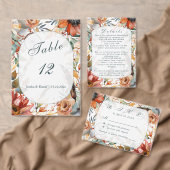 ワイルドフラワースピリットボー結婚ホのシーティングカード 招待状 (この独立クリエイターのコレクションをカスタマイズ。)