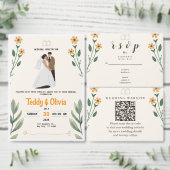 Wildflower Wedding Invitation 招待状 (この独立クリエイターのコレクションをカスタマイズ。)