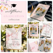 Wildflower & Bow Graduation Invitation 招待状