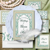 William Morris Art Deco Floral Green Vines スタンダードカクテルナプキン