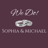 ワインと白結婚リングや輪-結婚式 プログラム