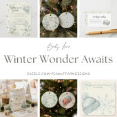 Winter Wonder Baby Shower Invitation 招待状