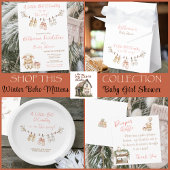 Little Bit Of Country Winter Boho Baby Girl Shower 招待状