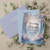 Winter Florals in Frosted Pines Wedding 招待状 (この独立クリエイターのコレクションをカスタマイズ。テスト)