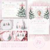 Pink Bow Winter ONEderland First Birthday フェイバーボックス