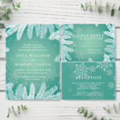 冬のエレガント結婚式の花嫁ブランチ 招待状 (この独立クリエイターのコレクションをカスタマイズ。)