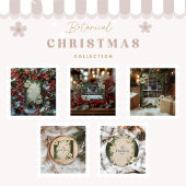 ウィンターホワイトアネモンクリスマスパーティー ペーパープレート