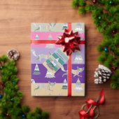 冬の雪の木のキツネパターン ショートテーブルランナー (この独立クリエイターのコレクションをカスタマイズ。)