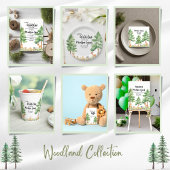 ウッドランドかわいい動物キツネ野生の1つの赤ちゃんシャワー 招待状